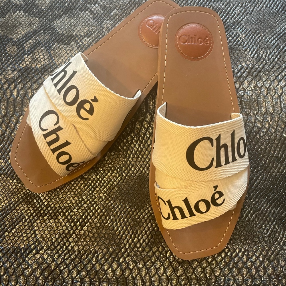 Chloe canvas slides
